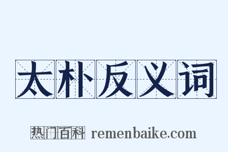 太朴反义词是什么意思的图片